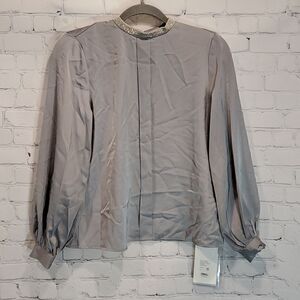 The Only Alice haute couture NWT crystal collar blouse
